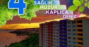 Armutlu Tatil Köyünde Ramazan Bayramı ve Ara Tatil Dönemi 98 m2 Daire Denize Sıfır KİRALIK
